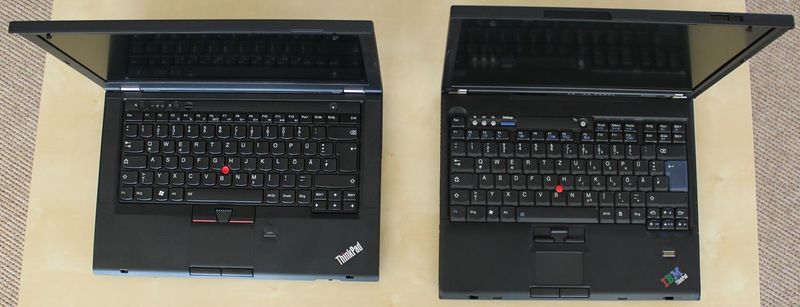Datei:T60 vs. T430 Tastaturen.jpg