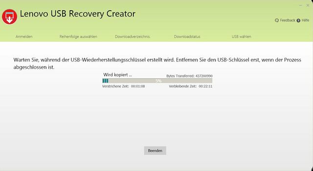 Auswahl der Abbilddaten