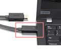 Anschlusstelle des USB-C-Kabels
