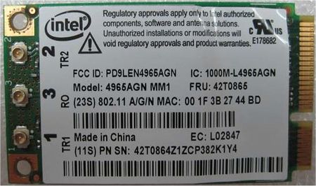 Intel wireless wifi link 4965agn подключение